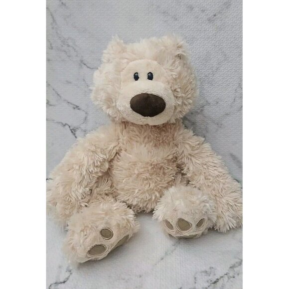 Gund Philbin Teddy Bear Plush Cream Beige Soft Stuffed Animal Toy 12 in Long - Picture 1 of 4